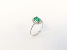 anillo oro 18k con circonita 