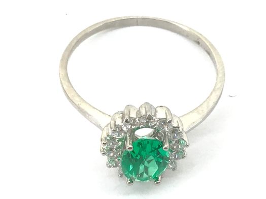 anillo oro 18k con circonita 