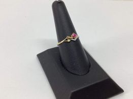 anillo oro 18k con circonita 
