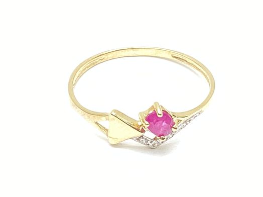 anillo oro 18k con circonita 