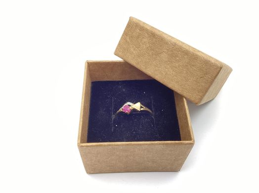 anillo oro 18k con circonita 