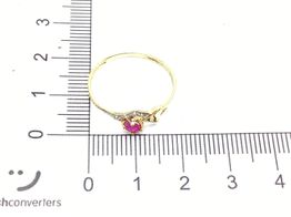 anillo oro 18k con circonita 