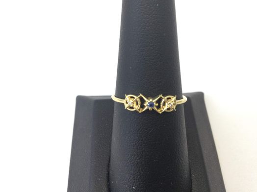 anillo oro 18k con circonita 