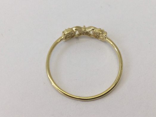 anillo oro 18k con circonita 