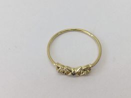 anillo oro 18k con circonita 