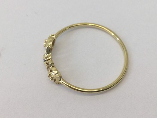 anillo oro 18k con circonita 
