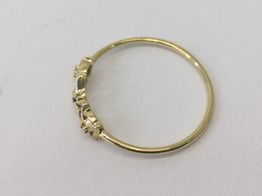 anillo oro 18k con circonita 