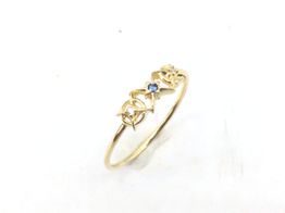 anillo oro 18k con circonita 
