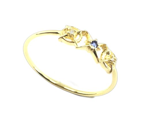 anillo oro 18k con circonita 