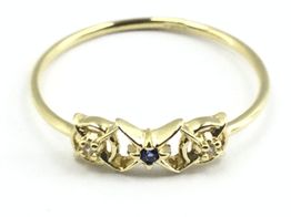 anillo oro 18k con circonita 