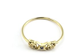 anillo oro 18k con circonita 