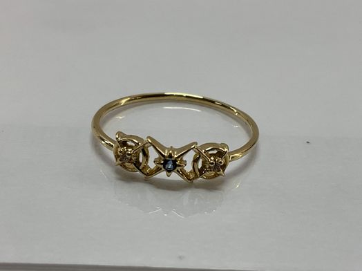 anillo oro 18k con circonita 