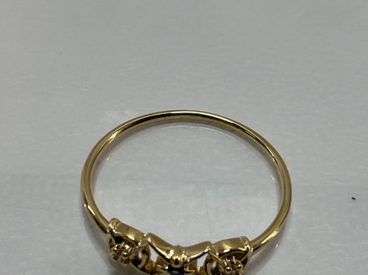 anillo oro 18k con circonita 