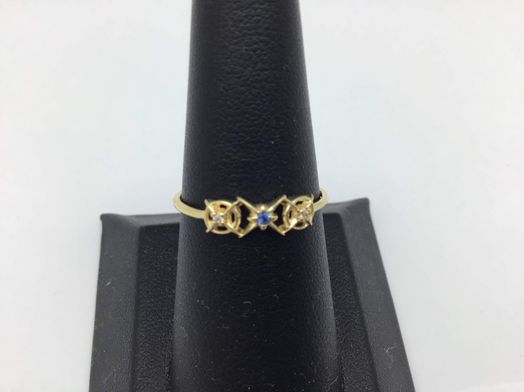 anillo oro 18k con circonita 