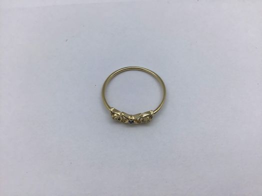 anillo oro 18k con circonita 