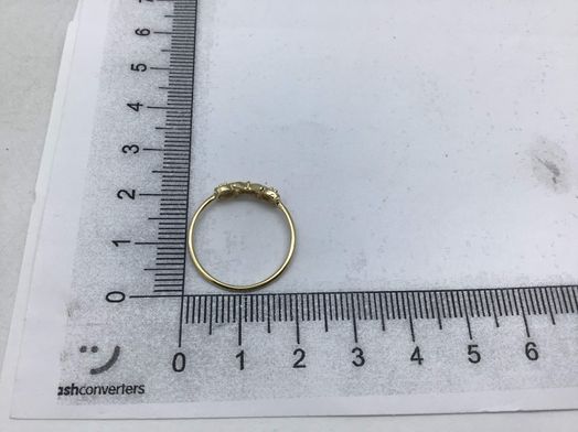 anillo oro 18k con circonita 