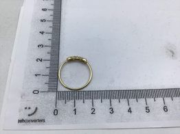 anillo oro 18k con circonita 