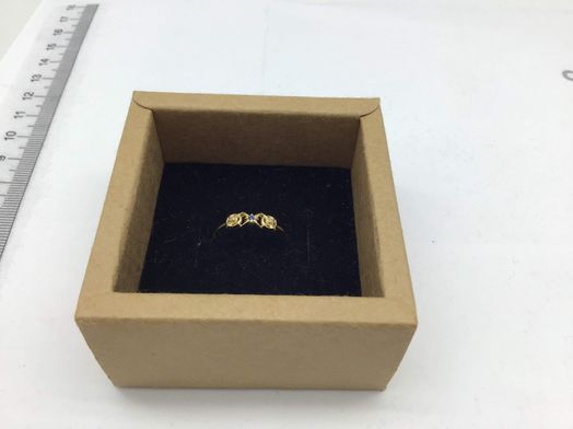 anillo oro 18k con circonita 