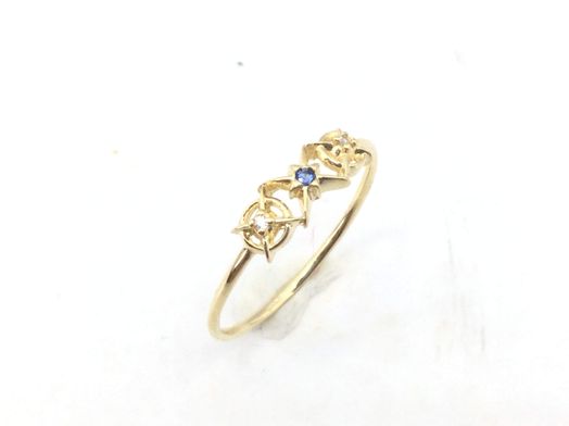 anillo oro 18k con circonita 