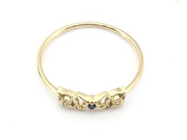 anillo oro 18k con circonita 