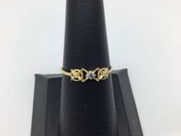 anillo oro 18k con circonita 