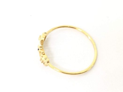 anillo oro 18k con circonita 