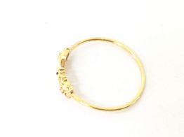 anillo oro 18k con circonita 