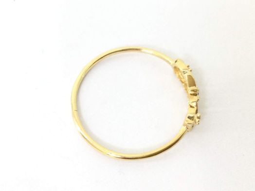 anillo oro 18k con circonita 