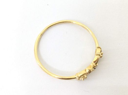 anillo oro 18k con circonita 