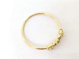 anillo oro 18k con circonita 