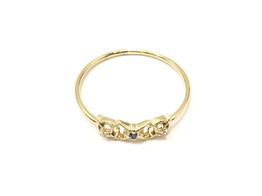 anillo oro 18k con circonita 