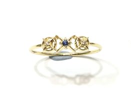 anillo oro 18k con circonita 