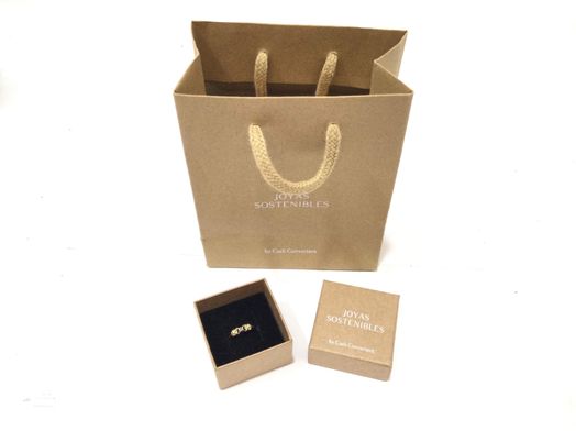 anillo oro 18k con circonita 