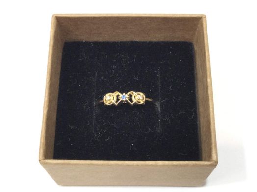 anillo oro 18k con circonita 
