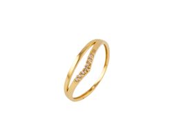 anillo oro 18k con circonita 