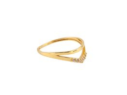 anillo oro 18k con circonita 