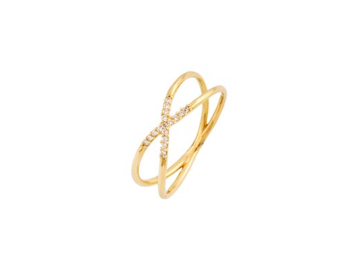 anillo oro 18k con circonita 
