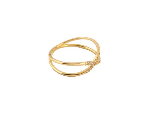 anillo oro 18k con circonita 