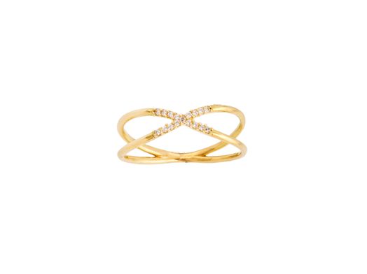 anillo oro 18k con circonita 