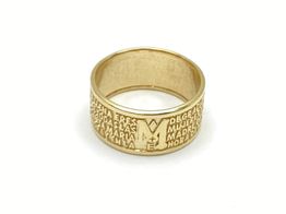 anel ouro 18k con sem pedra 