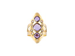 anillo oro 18k con circonita 