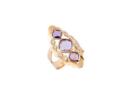 anillo oro 18k con circonita 