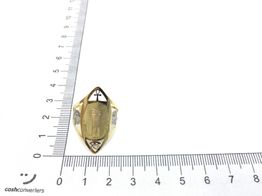 anillo oro 18k con circonita 