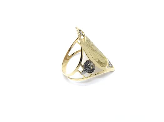 anillo oro 18k con circonita 