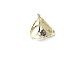 anillo oro 18k con circonita 