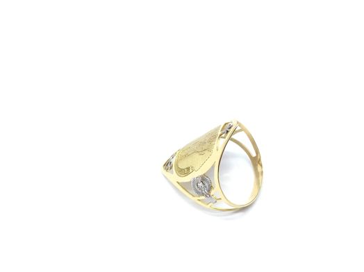 anillo oro 18k con circonita 