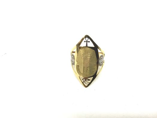 anillo oro 18k con circonita 