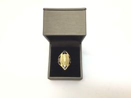 anillo oro 18k con circonita 