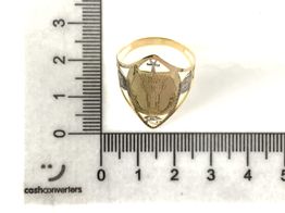 anillo oro 18k con circonita 