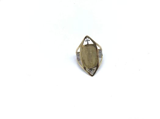 anillo oro 18k con circonita 